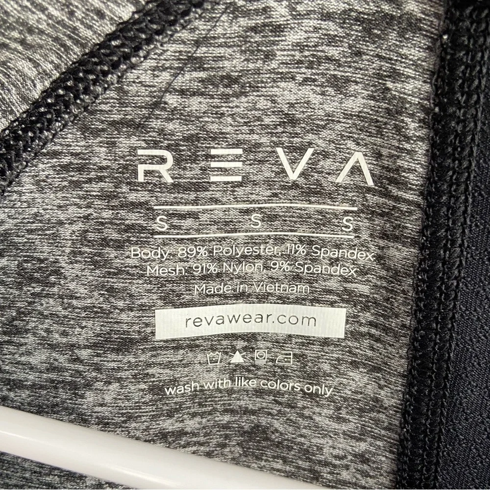 Reva Activewear Heather Gray and Black Full Zip Jacket - Picture 3 of 6
